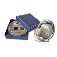 Gifts - The Coupelle in its Blue Gift Box and on its Acrylic Display Support