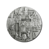 Customized Medals - Material - Stamped Bronze Medal with Silver Plating