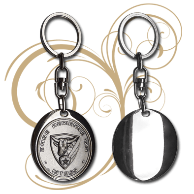 FIA - Keychains - Round Shell Design (Face & Back)